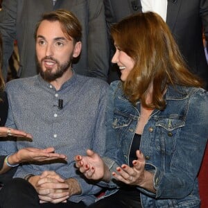 Zazie, Christophe Willem et Carla Bruni-Sarkozy - Enregistrement de l'émission "Vivement Dimanche" à Paris le 29 Septembre 2015 et qui a été diffusée le 4 Octobre 2015.