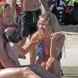 Ivan Rakitic et sa femme Raquel Mauri avec leur fille en vacances à Ibiza Le 04 Juillet 2014