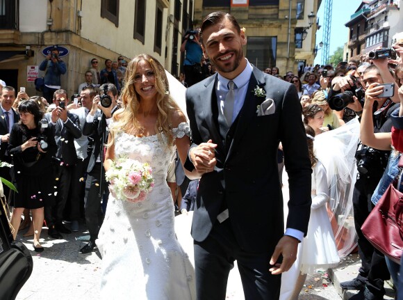 Fernando Llorente et son épouse Maria Lorente se sont mariés à San Sebastian, le 20 juin 2015