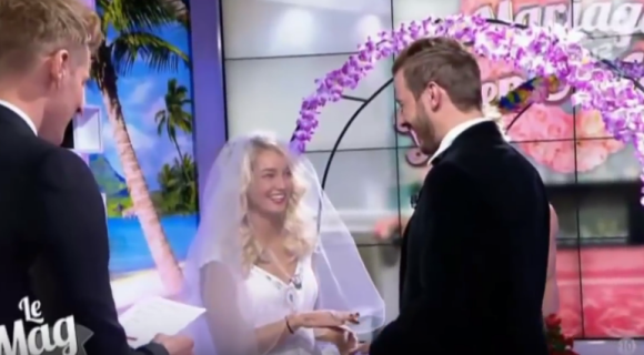Aurelie Dotremont et Julien Bert se sont mariés le 13 février 2015 / image extraite d'une vidéo postée sur Youtube.