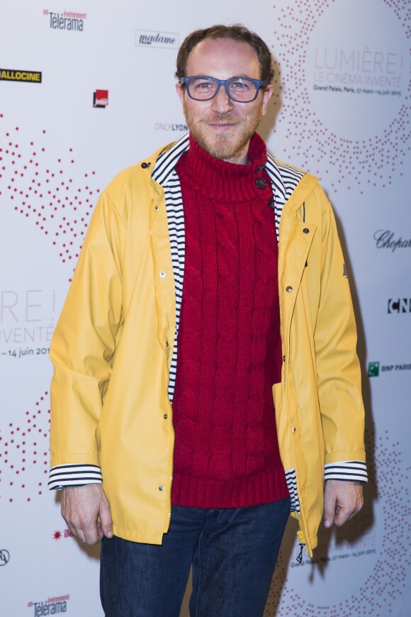 Marius Colucci lors de l'inauguration de l'exposition "Lumière! Le cinéma inventé !" au Grand Palais à Paris, le 26 mars 2015