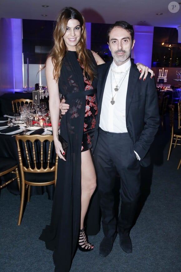 Bianca Brandolini d'Adda et Giambattista Valli - Dîner organisé par Babeth Djian au profit de l'association AEM (un Avenir pour les Enfants du Monde) au bénéfice des enfants du Rwanda, à l'Espace Pierre Cardin, à Paris, le 16 décembre 2015. © Olivier Borde / Bestimage