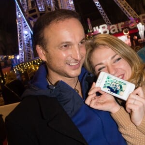 Michel Ferracci et sa femme Emilie Dequenne - Inauguration de la 3e édition "Jours de Fêtes" au Grand Palais à Paris le 17 décembre 2015.