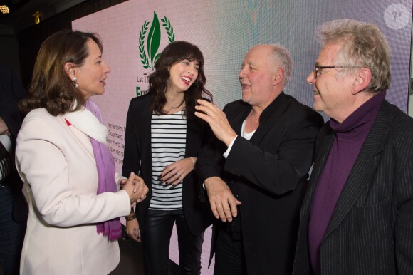 Exclusif - Ségolène Royal (présidente du jury), Nolwenn Leroy, Marc Jolivet et Daniel Cohn-Bendit - Cérémonie de remise des "Trophées Europe 1 de l'environnement" au Pavillon d'Armenonville à Paris, le 21 décembre 2015.