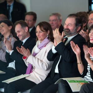 Exclusif - Fabien Namias, Ségolène Royal (présidente du jury), Denis Olivennes, Nolwenn Leroy - Cérémonie de remise des "Trophées Europe 1 de l'environnement" au Pavillon d'Armenonville à Paris, le 21 décembre 2015.