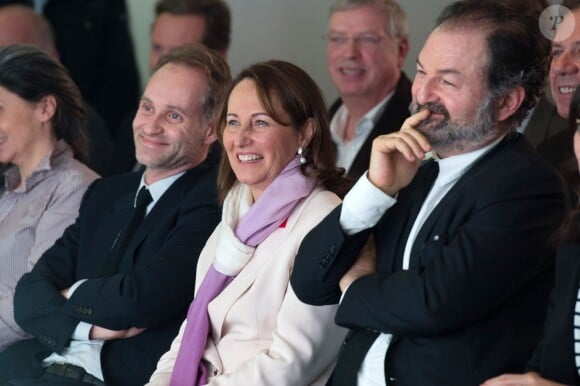 Exclusif - Fabien Namias, Ségolène Royal (présidente du jury), Denis Olivennes - Cérémonie de remise des "Trophées Europe 1 de l'environnement" au Pavillon d'Armenonville à Paris, le 21 décembre 2015.