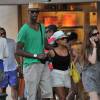 Chris Bosh, star du Miami Heat, et sa femme Adrienne en juillet 2011 lors de vacances à Saint-Tropez.