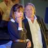 Gérard Depardieu et Fanny Ardant dans la pièce de théâtre "La Musica Deuxième" de Marguerite Duras à Riga en Lettonie le 29 août 2014