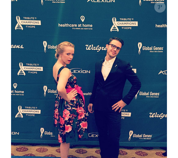 Kris Allen et sa femme Katy lors du Global Genes Gala, le 24 septembre 2015. Photo postée sur Instagram au mois de septembre 2015.
