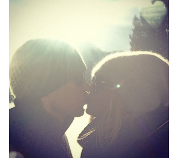 Heidi Klum et Vito Schnabel profitent de leur séjour en amoureux à Saint Moritz. Photo postée sur Instagram, le 5 janvier 2016.