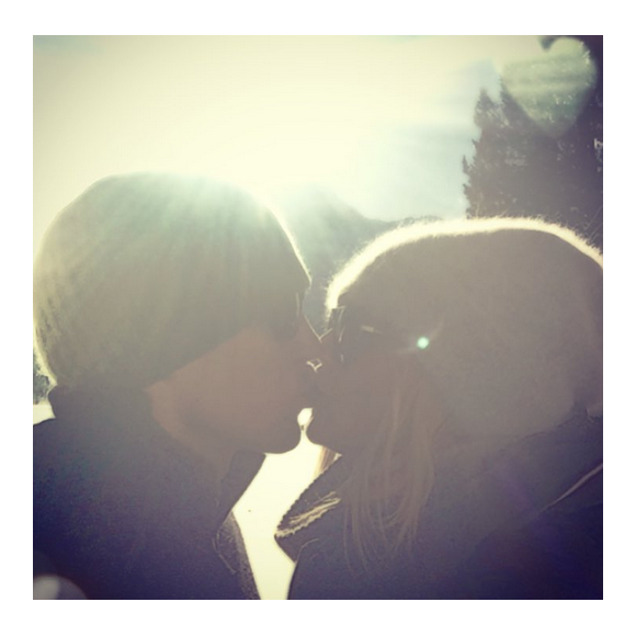Heidi Klum et Vito Schnabel profitent de leur séjour en amoureux à Saint Moritz. Photo postée sur Instagram, le 5 janvier 2016.