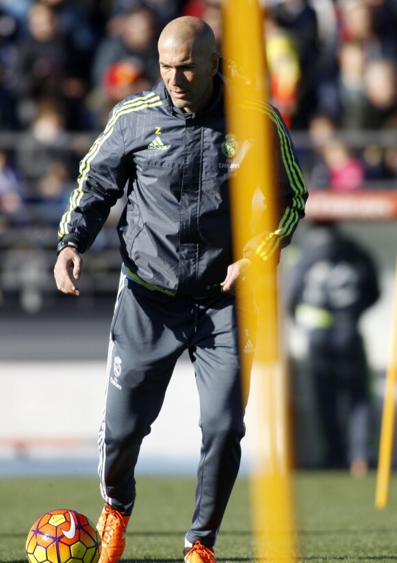 Premier entraînement de Zinedine Zidane en tant que coach du Real Madrid, le 5 janvier 2016.