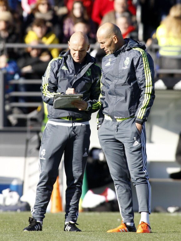 Premier entraînement de Zinedine Zidane en tant que coach de l'équipe du Real Madrid, le 5 janvier 2016.