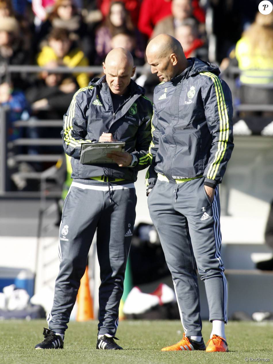 Premier entraînement de Zinedine Zidane en tant que coach de l&#039;équipe du Real Madrid, le 5 janvier 2016.