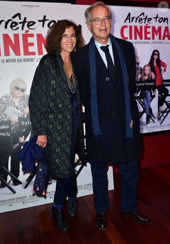 Christine Orban et son mari Olivier - Avant-première du film "Arrête ton cinéma !" au cinéma Publicis des Champs-Elysées à Paris le 6 janvier 2016. © Giancarlo Gorassini/Bestimage