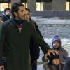 Gigi Buffon avec sa femme Alena Seredova et ses enfants à Courmayeur en Italie le 7 decembre 2013.