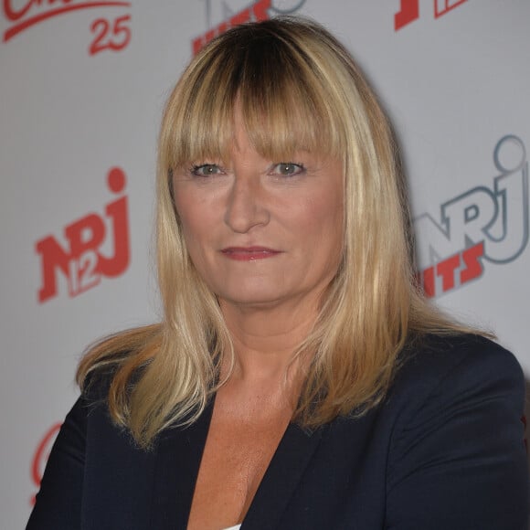 Christine Bravo - Conférence de presse de la grille de rentrée 2015/2016 des chaînes NRJ12, NRJ Hits et Chérie 25 à la Cour du Marais à Paris, le 27 août 2015.