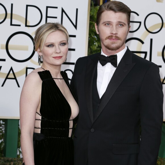 Kirsten Dunst et son fiancé Garrett Hedlund - 73e cérémonie annuelle des Golden Globe Awards à Beverly Hills, le 10 janvier 2016.