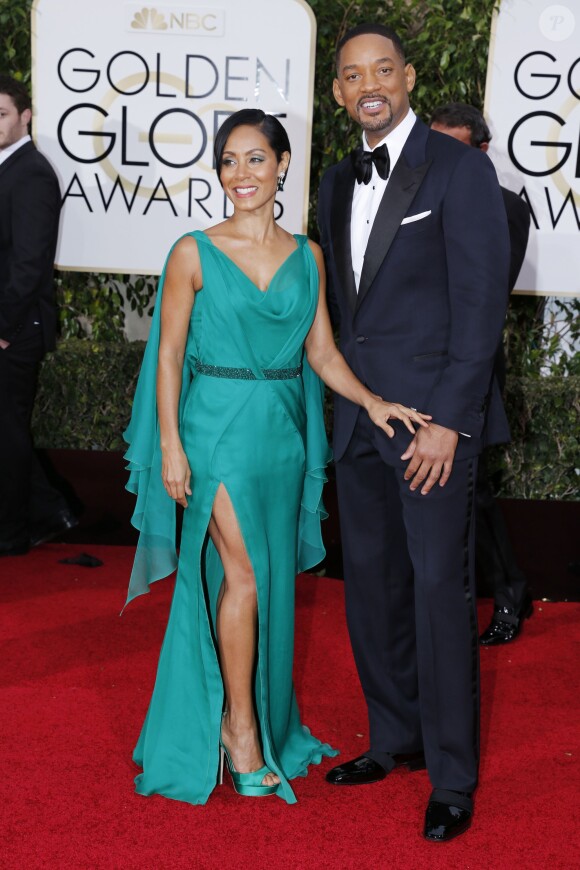 Will Smith et sa femme Jada Pinkett Smith - 73ème cérémonie annuelle des Golden Globe Awards à Beverly Hills, le 10 janvier 2016.