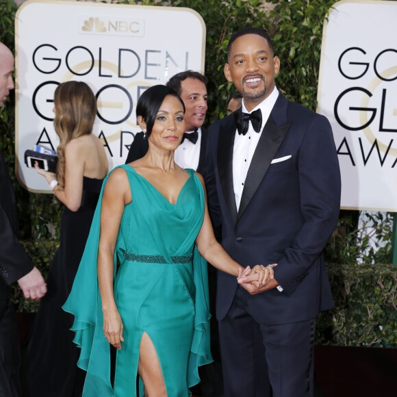 Will Smith et sa femme Jada Pinkett Smith - 73ème cérémonie annuelle des Golden Globe Awards à Beverly Hills, le 10 janvier 2016.