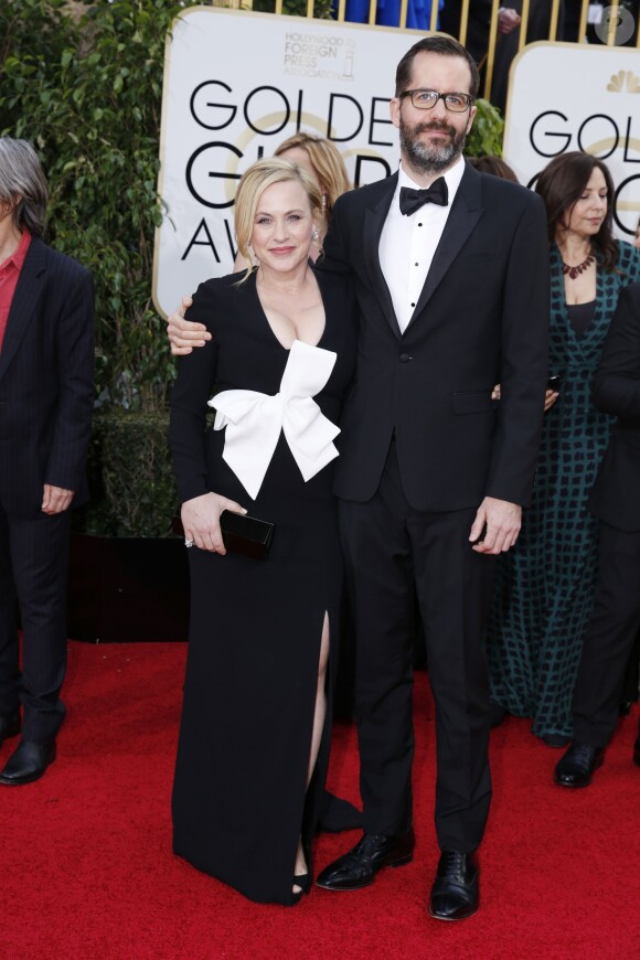 Patricia Arquette et son compagnon Eric White - 73e cérémonie annuelle des Golden Globe Awards à Beverly Hills, le 10 janvier 2016.