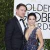 Channing Tatum et sa femme Jenna Dewan - La 73ème cérémonie annuelle des Golden Globe Awards à Beverly Hills, le 10 janvier 2016.