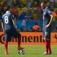 Mathieu Valbuena et Karim Benzema lors de la Coupe du monde au Brésil en juillet 2014