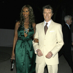 David Bowie et sa femme Iman à la soirée Vanity Fair pour le lancement du 6e festival du film de triBeCa à New York le 24 avril 2007