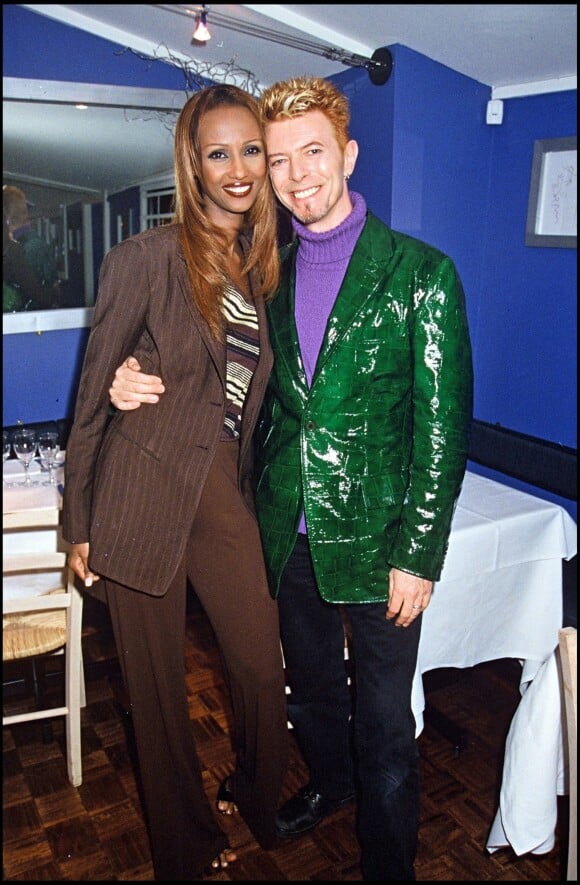 David Bowie et Iman à Londres, en mai 1997