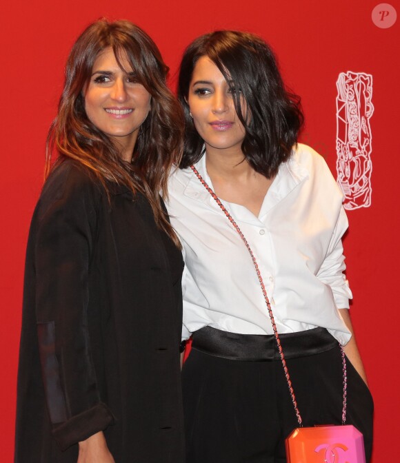 Géraldine Nakache et Leïla Bekhti - Photocall au Fouquet's lors de la 40ème cérémonie des César à Paris. Le 20 février 2015