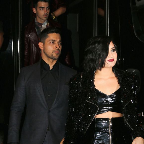 Demi Lovato et son compagnon Wilmer Valderrama - People à l'after party de Jennifer Lopez des American Musics Awards à Hollywood le 22 novembre 2015. © CPA / Bestimage