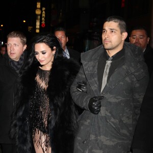 Demi Lovato, Wilmer Valderrama fêtent le nouvel an à Times Square, New York, le 31 décembre 2015