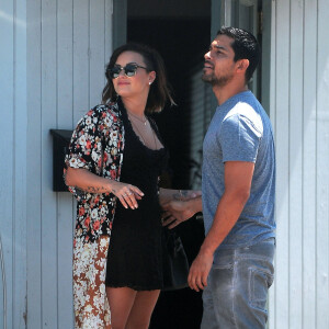 Demi Lovato et Wilmer Valderrama vont déjeuner à Studio City, Los Angeles, le 22 août 2014