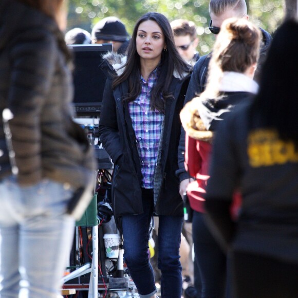 Mila Kunis lors du premier jour du tournage du film "Bad Moms" à La Nouvelle-Orléans, le 11 janvier 2016.