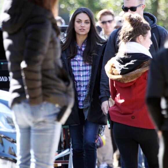 Mila Kunis lors du premier jour du tournage du film "Bad Moms" à La Nouvelle-Orléans, le 11 janvier 2016.