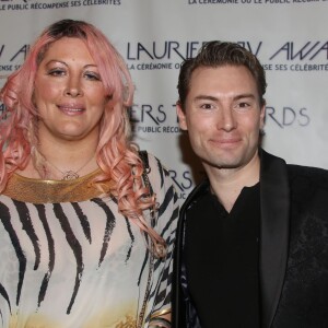 Loana Petrucciani et son compagnon Fred - Soirée des Lauriers TV Awards au Théâtre des Variétés à Paris, le 13 janvier 2016. © Denis Guigneboug/Bestimage