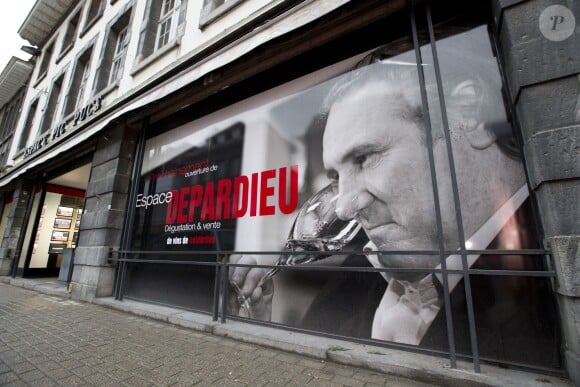Exclusif - Gérard Depardieu à Tournai en Belgique le 28 janvier 2014. Gérard Depardieu, propriétaire de l'ancien espace Pic-Puce, voulait y aménager un espace dégu