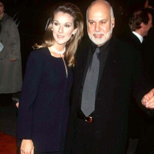 Céline Dion et son mari René Angélil lors de la première du Titanic le 15 décembre 1997