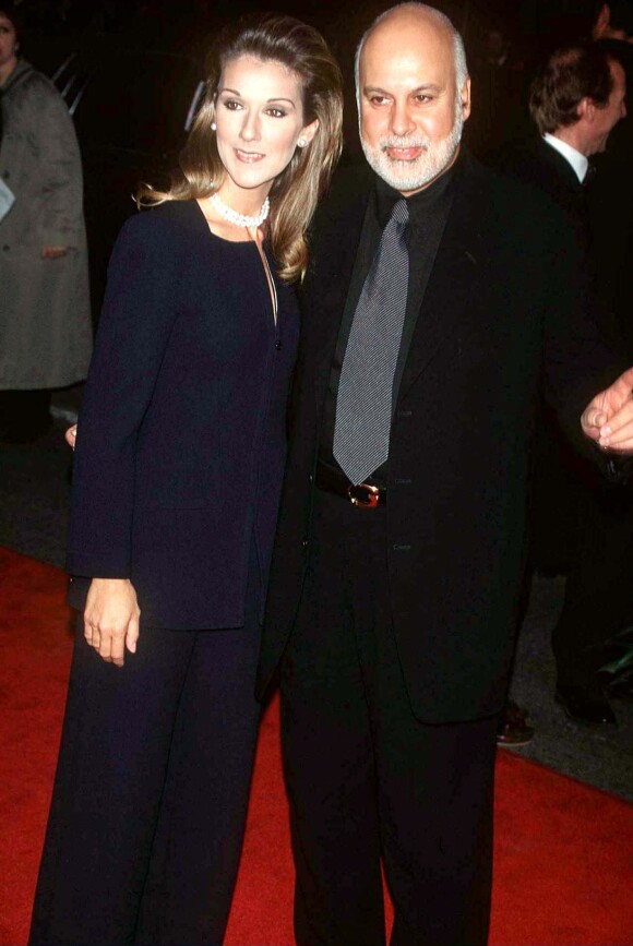 Céline Dion et son mari René Angélil lors de la première du Titanic le 15 décembre 1997