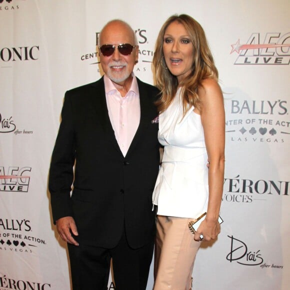 Céline Dion et René Angélil à la première de Veronic Voices au théâtre The Jubilee à l'hôtel Bally de Las Vegas, le 28 juin 2013