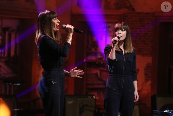 Exclusif - Le groupe Brigitte (Aurélie Saada et Sylvie Hoarau) - Enregistrement de l'émission "Du côté de chez Dave", le 9 décembre 2015. L'émission sera diffusée le 17 janvier sur France 3. ©CVS/Bestimage