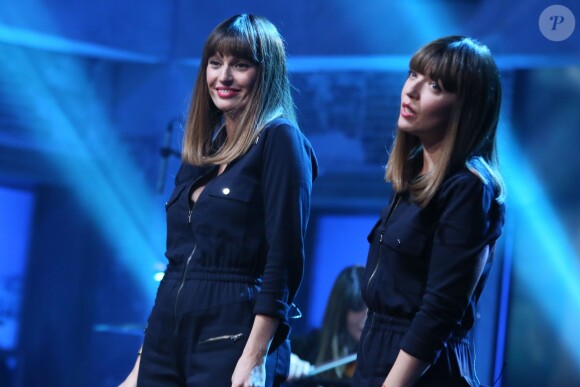 Exclusif - Le groupe Brigitte (Aurélie Saada et Sylvie Hoarau) - Enregistrement de l'émission "Du côté de chez Dave", le 9 décembre 2015. L'émission sera diffusée le 17 janvier sur France 3. ©CVS/Bestimage