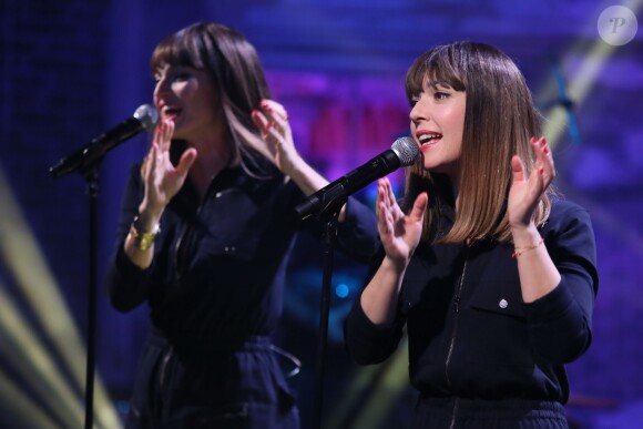 Exclusif - Le groupe Brigitte (Aurélie Saada et Sylvie Hoarau) - Enregistrement de l'émission "Du côté de chez Dave", le 9 décembre 2015. L'émission sera diffusée le 17 janvier sur France 3. ©CVS/Bestimage