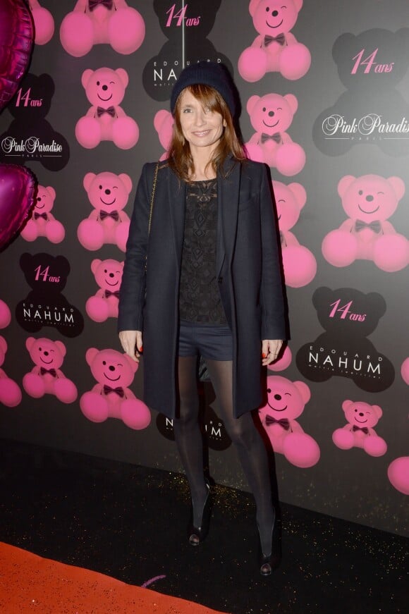Exclusif - Axelle Laffont, lors de la soirée du 14e anniversaire du Pink Paradise à Paris le 14 janvier 2016. Le Pink Paradise présente lors de cet événement sa première ligne de joaillerie en collaboration avec Edouard Nahum : Pink Jewelery.
