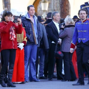 La princesse Stéphanie de Monaco participe à l'Open Air Circus Show à Monaco le 16 janvier 2016. Pour la 40e édition du Festival International du Cirque de Monte Carlo, une Parade a traversé la Principauté en partant du chapiteau Fontvieille pour terminer Place du Palais. Pendant plus d'une heure et demie une partie des artistes a offert au public venu en nombre, un aperçu du spectacle qui se déroule en principauté jusqu'au 24 janvier. © Bruno Bebert / Bestimage