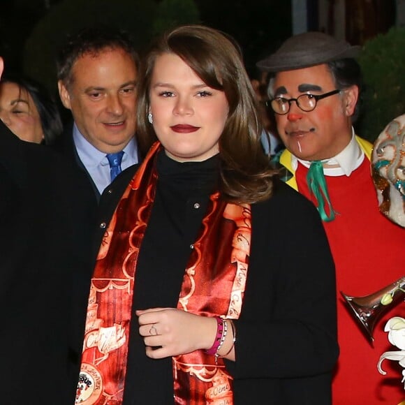 Camille Gottlieb, la dernière fille de la princesse Stéphanie de Monaco, arrive pour assister à la 3e soirée du 40e Festival International du Cirque de Monte Carlo, le 16 janvier 2016. © Olivier Huitel / Pool Monaco / Bestimage