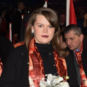 Camille Gottlieb, la dernière fille de la princesse, arrivent pour assister à la 3eme soirée du 40eme Festival International du Cirque de Monte Carlo, le 16 janvier 2016. © Eric Mathon / Pool Monaco / Bestimage