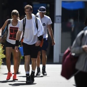 Andy Murray et Amélie Mauresmo se retrouvaient pour la première fois sur un majeur à l'occasion de l'Open d'Australie au Melbourne Park de Melbourne, le 16 janvier 2016, depuis que la Française a accouché de son premier enfant