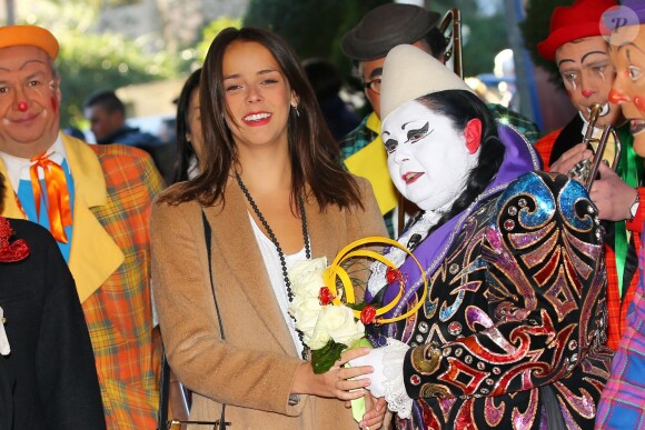La princesse Stéphanie de Monaco et sa fille Pauline Ducruet arrivent pour assister à la 4e représentation du 40e Festival International du Cirque de Monte-Carlo au chapiteau de Fontvieille à Monaco, le 17 janvier 2016. © Olivier Huitel/Pool Monaco/Bestimage