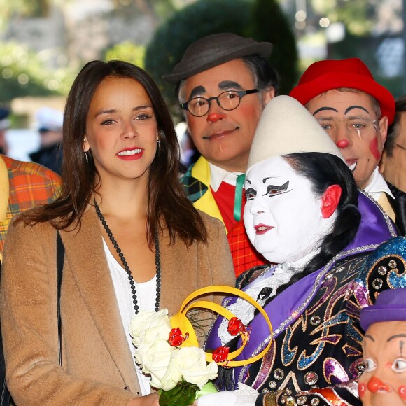 La princesse Stéphanie de Monaco et sa fille Pauline Ducruet arrivent pour assister à la 4e représentation du 40e Festival International du Cirque de Monte-Carlo au chapiteau de Fontvieille à Monaco, le 17 janvier 2016. © Olivier Huitel/Pool Monaco/Bestimage